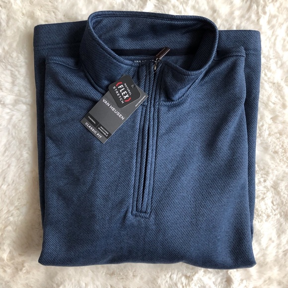 NWT Van Heusen Classic-Fit Quarter Zip Pullover Sweater, XXL - Picture 8 of 8